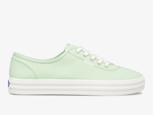 Keds Breezie Canvas Snøresko Dame Mint | NO-05123