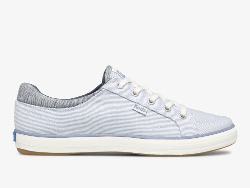 Keds Center II Chambray Stripe Snøresko Dame Blå | NO-73387