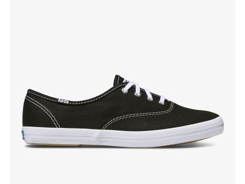 Keds Champion Original Snøresko Dame Svarte | NO-53806