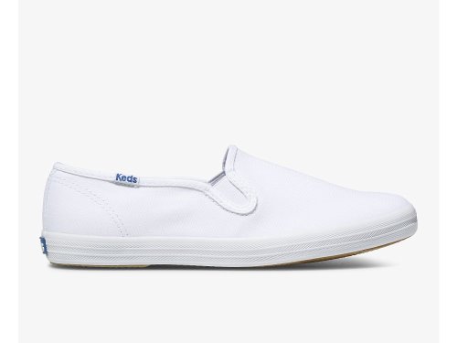 Keds Champion Slip On SlipOnSneakers Dame Hvite | NO-33621