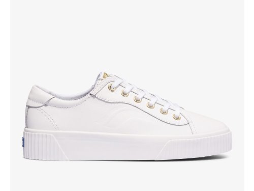 Keds Crew Kick Alto Lær Snøresko Dame Hvite | NO-69886