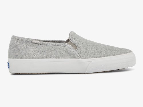 Keds Double Decker Jersey SlipOnSneakers Dame Grå | NO-39902