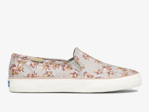 Keds Double Decker Spring Floral SlipOnSneakers Dame Grå | NO-01504