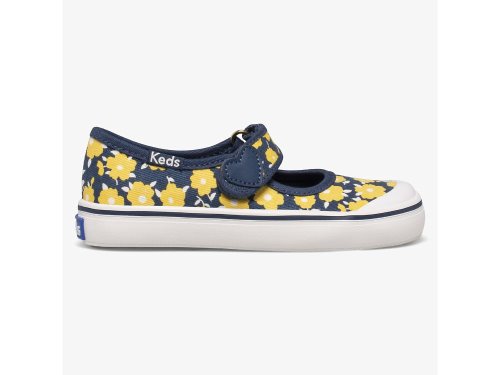 Keds Harper Mary Jane Sko Jente Indigo Gul | NO-42568