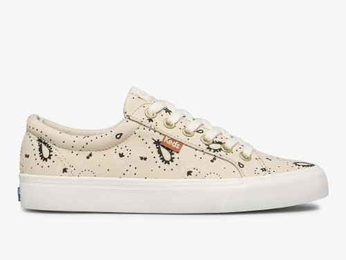 Keds Jump Kick Feat. Organic Bandana Snøresko Dame Beige | NO-87451