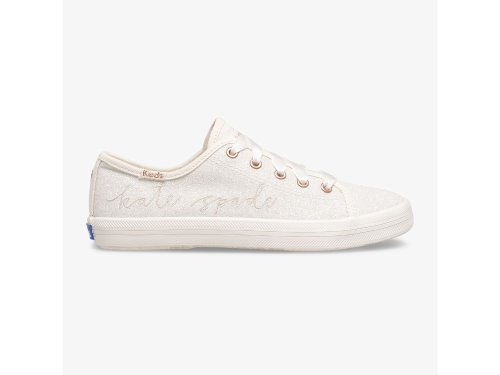 Keds Kate Spade New York Kickstart Glitter Joggesko Jente Hvite | NO-82627