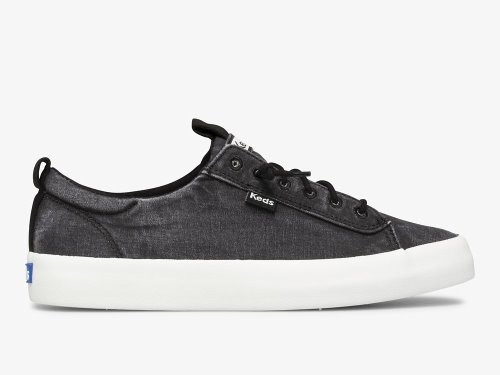 Keds Kickback Canvas Washable SlipOnSneakers Dame Svarte | NO-11251