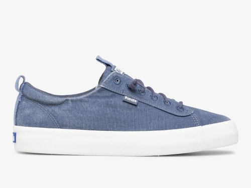 Keds Kickback Canvas Washable SlipOnSneakers Dame Marineblå | NO-15151