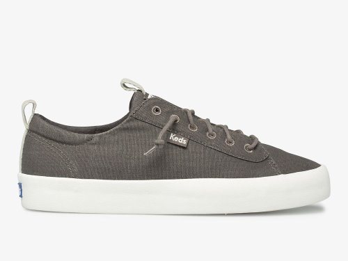 Keds Kickback Washable Feat. Organic Bomull SlipOnSneakers Dame Mørke Grå | NO-61438