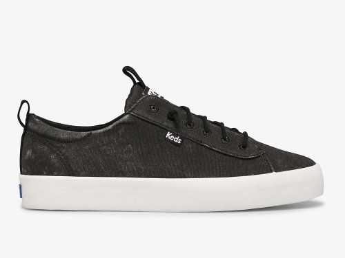 Keds Kickback Washable Feat. Organic Bomull SlipOnSneakers Dame Svarte | NO-69611