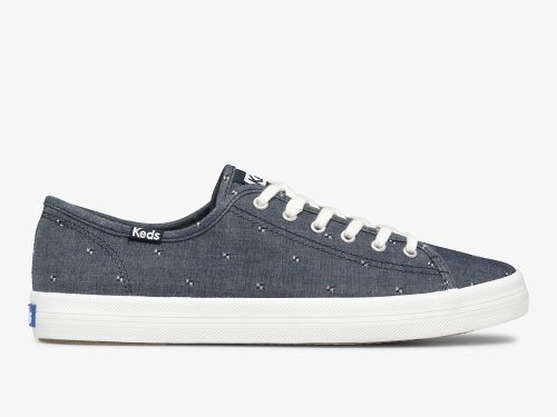 Keds Kickstart Dobby Jacquard Tennis Sko Dame Marineblå | NO-48145