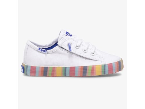 Keds Kickstart Seasonal Jr Joggesko Jente Hvite Multicolor | NO-25904