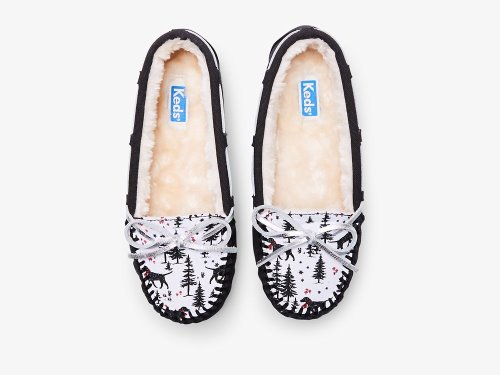 Keds Moccasin Tøfler Tøfler Dame Svarte Multicolor | NO-46301