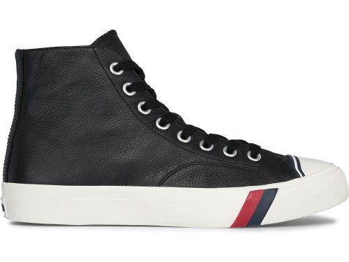 Keds Royal Hi Lær Snøresko Dame Svarte | NO-25938