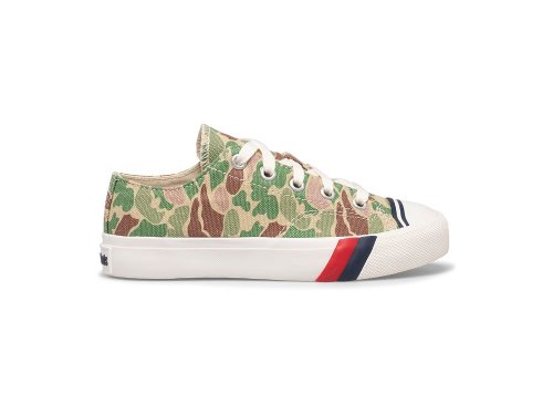 Keds Royal Lo Joggesko Gutt Camouflage Olivengrønne | NO-34750