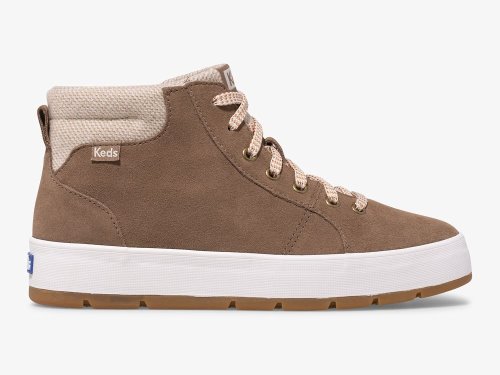 Keds Tahoe Boot Semsket Skinn Snøresko Dame Brune | NO-05318