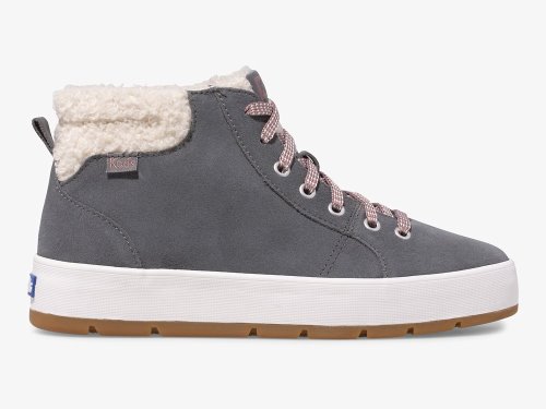 Keds Tahoe Boot Semsket Skinn Snøresko Dame Grå | NO-85572