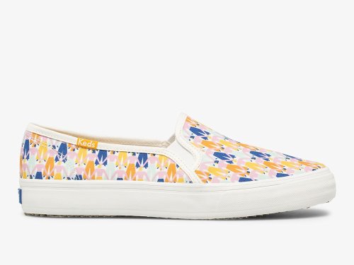 Keds Washable Double Decker Rainbow Women SlipOnSneakers Dame Hvite Multicolor | NO-31046