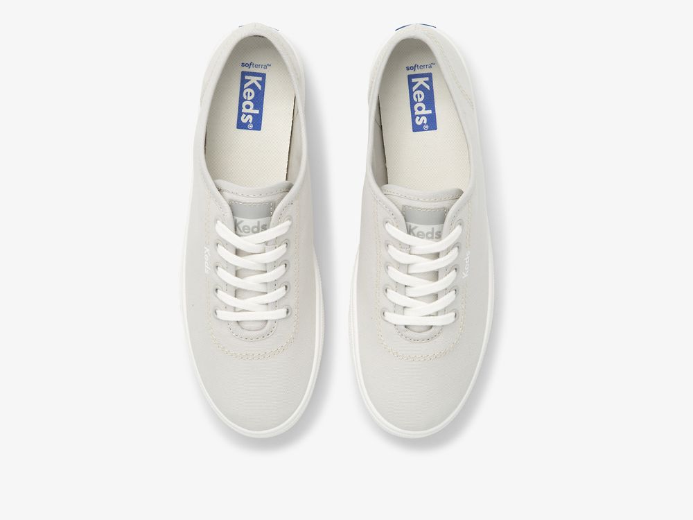 Keds Breezie Canvas Snøresko Dame Grå | NO-56464