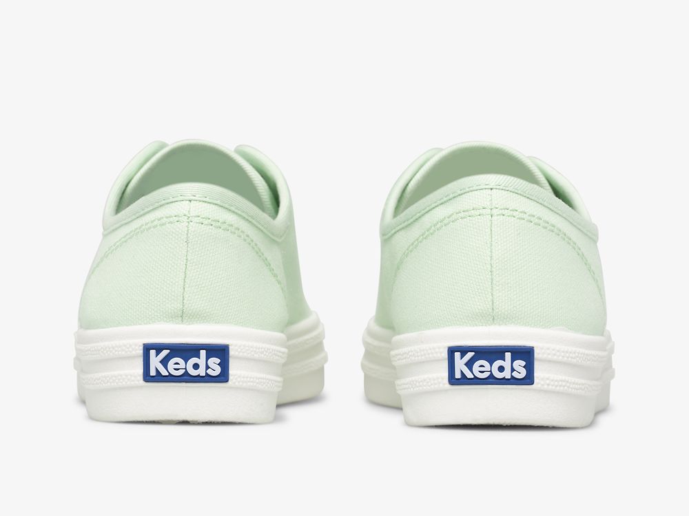 Keds Breezie Canvas Snøresko Dame Mint | NO-05123