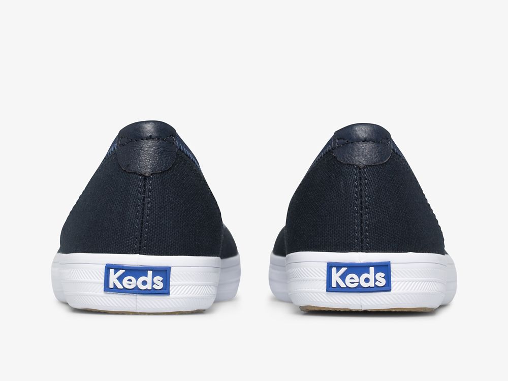 Keds Bryn Canvas SlipOnSneakers Dame Marineblå | NO-01169