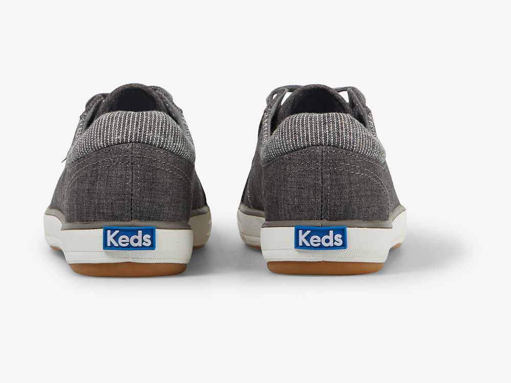 Keds Center II Bomull Slub Snøresko Dame Grå | NO-65285