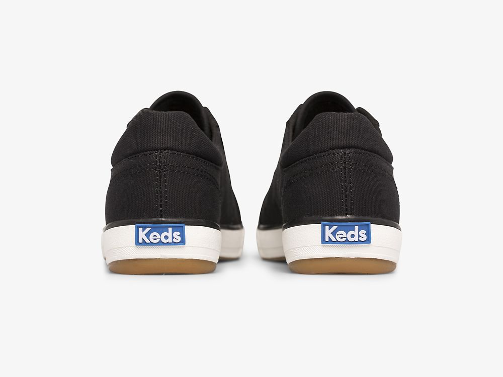 Keds Center II Canvas Snøresko Dame Svarte | NO-31246