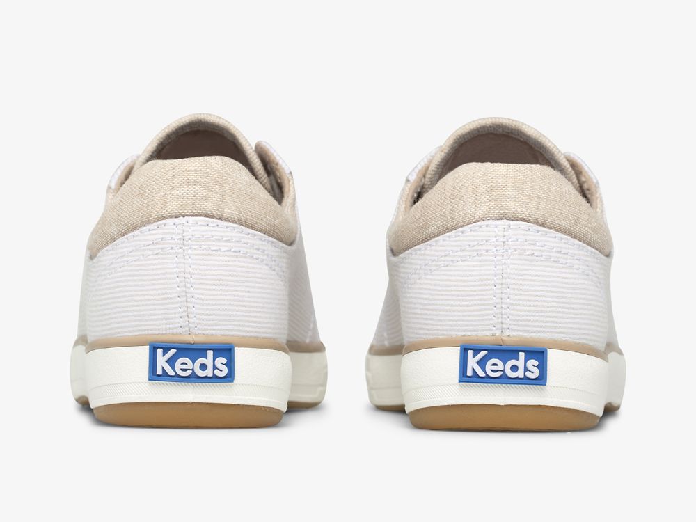 Keds Center II Chambray Stripe Snøresko Dame Beige | NO-23667