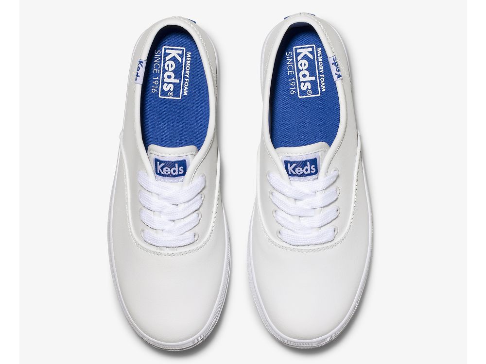 Keds Champion CVO Sneaker Lær Joggesko Jente Hvite | NO-39733