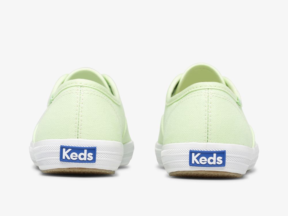 Keds Champion Canvas Washable Snøresko Dame Grønn | NO-38955