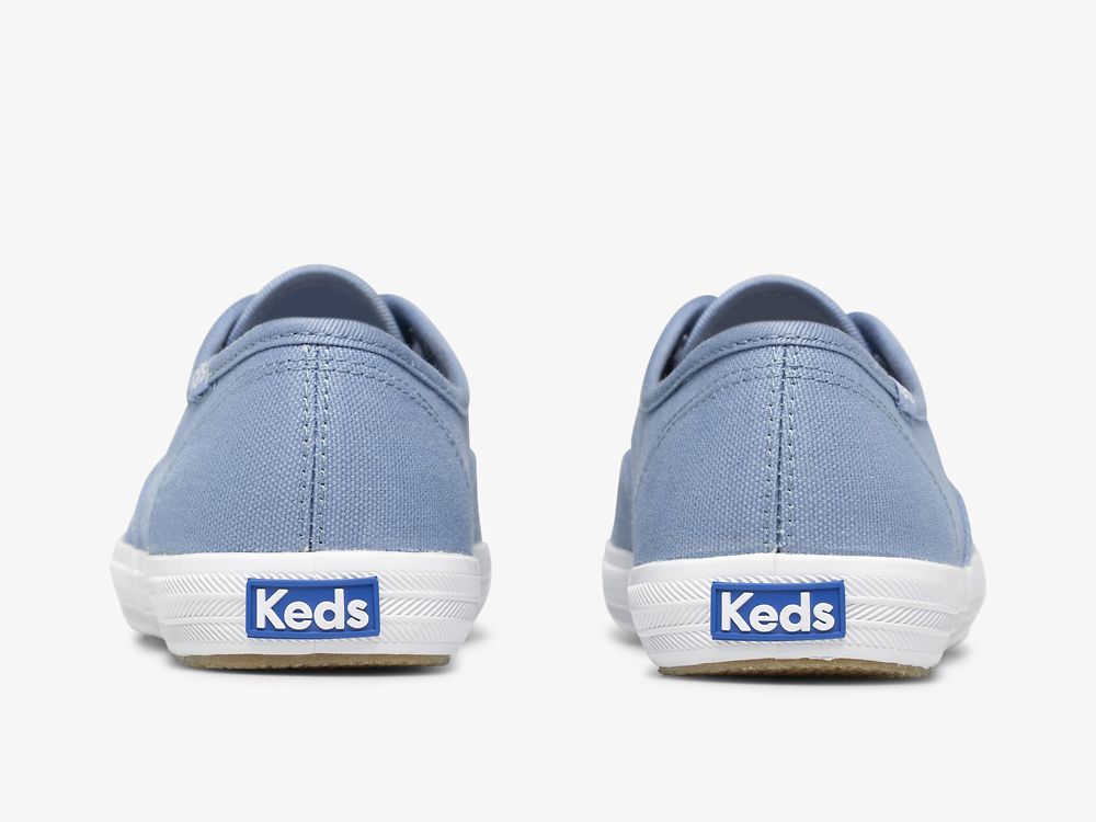 Keds Champion Canvas Washable Snøresko Dame Blå | NO-49975