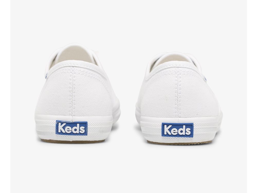 Keds Champion Feat. Organic Bomull Snøresko Dame Hvite | NO-33919