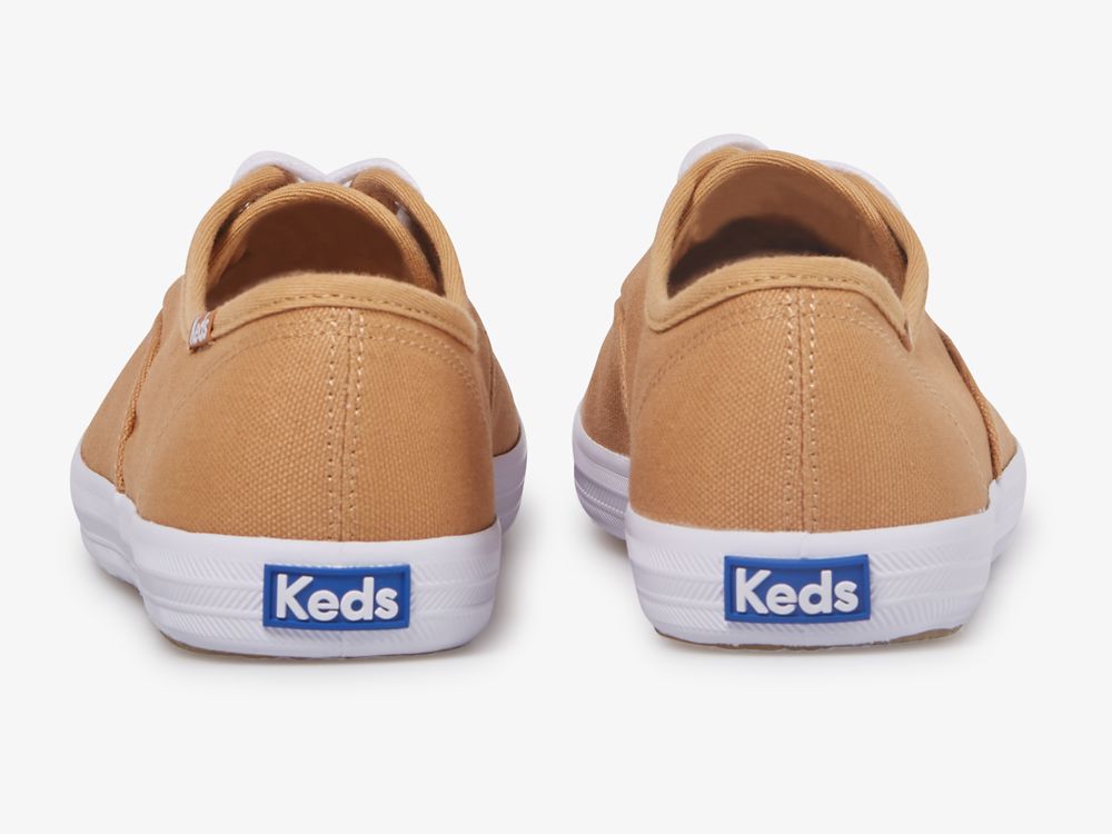 Keds Champion Feat. Organic Bomull Snøresko Dame Brune | NO-58462