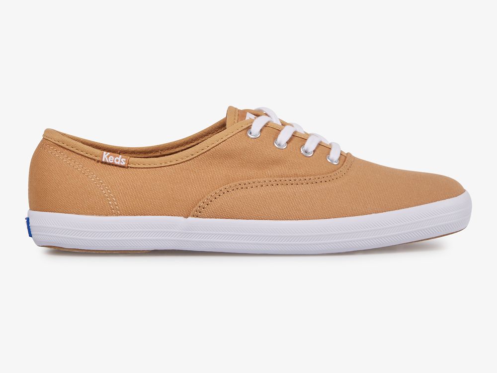 Keds Champion Feat. Organic Bomull Snøresko Dame Brune | NO-58462