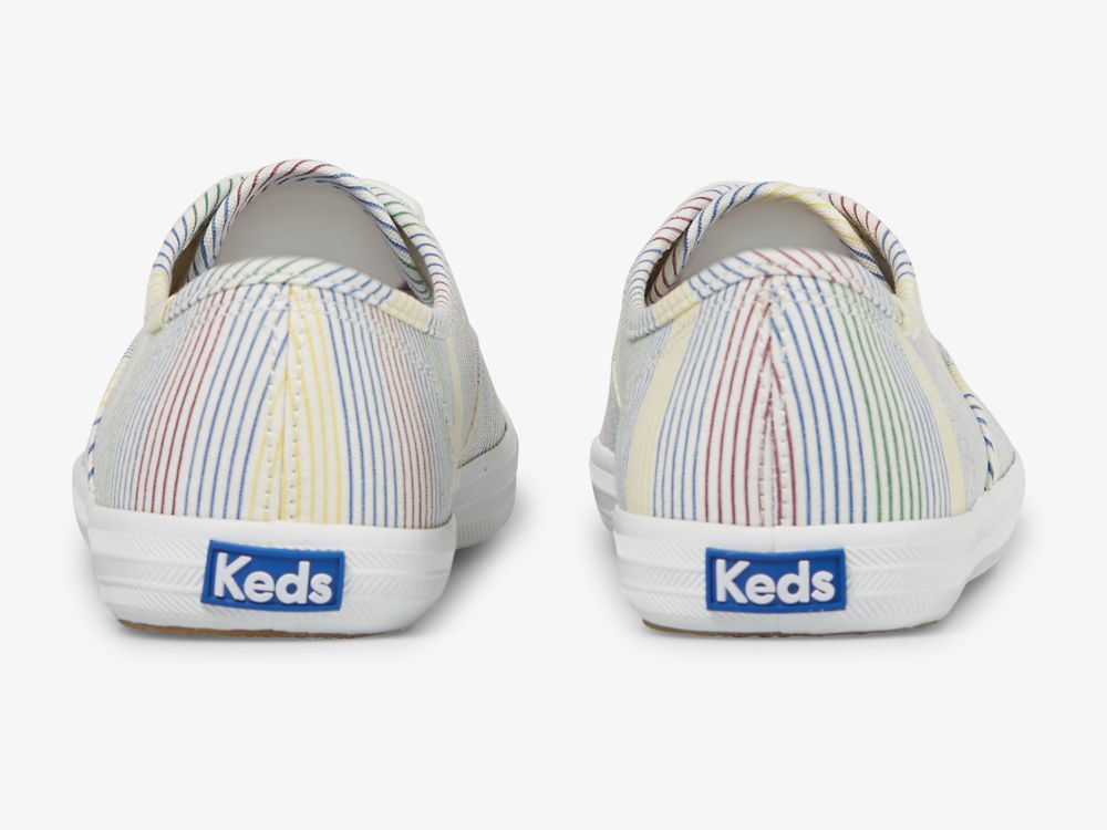 Keds Champion Surf Stripe Snøresko Dame Hvite Multicolor | NO-79315