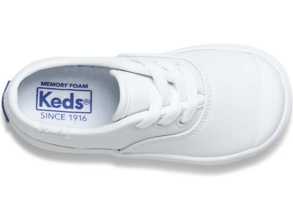 Keds Champion Tå Cap Lær Sneaker Joggesko Jente Hvite | NO-13310