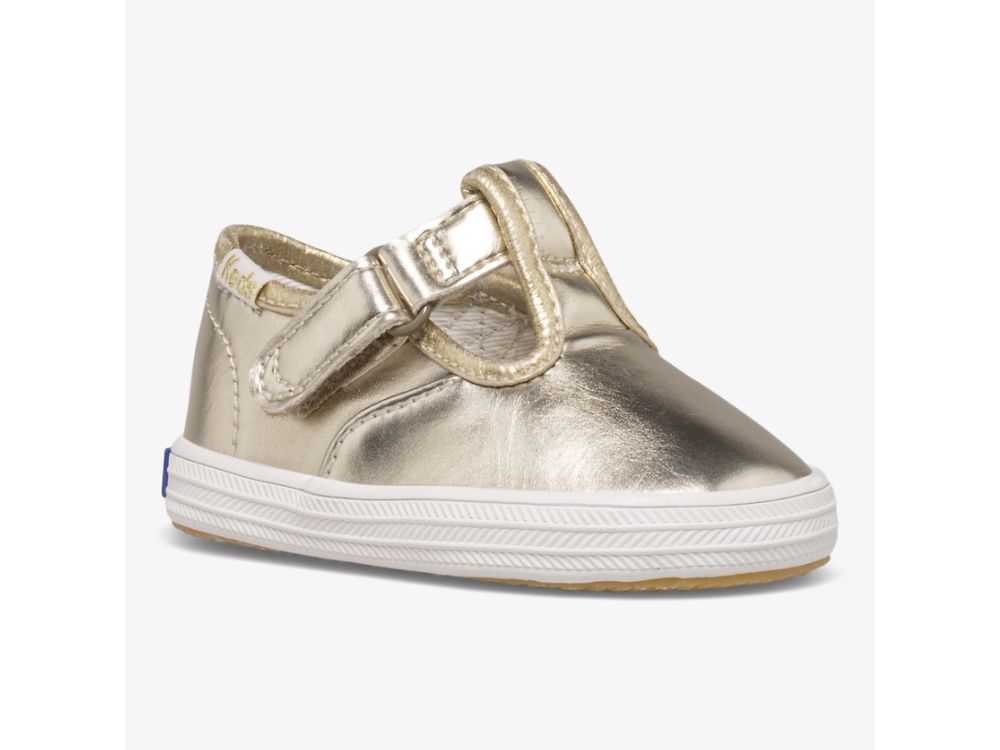 Keds Champion Tå Cap T-Reima SlipOnSneakers Jente Gull | NO-00982