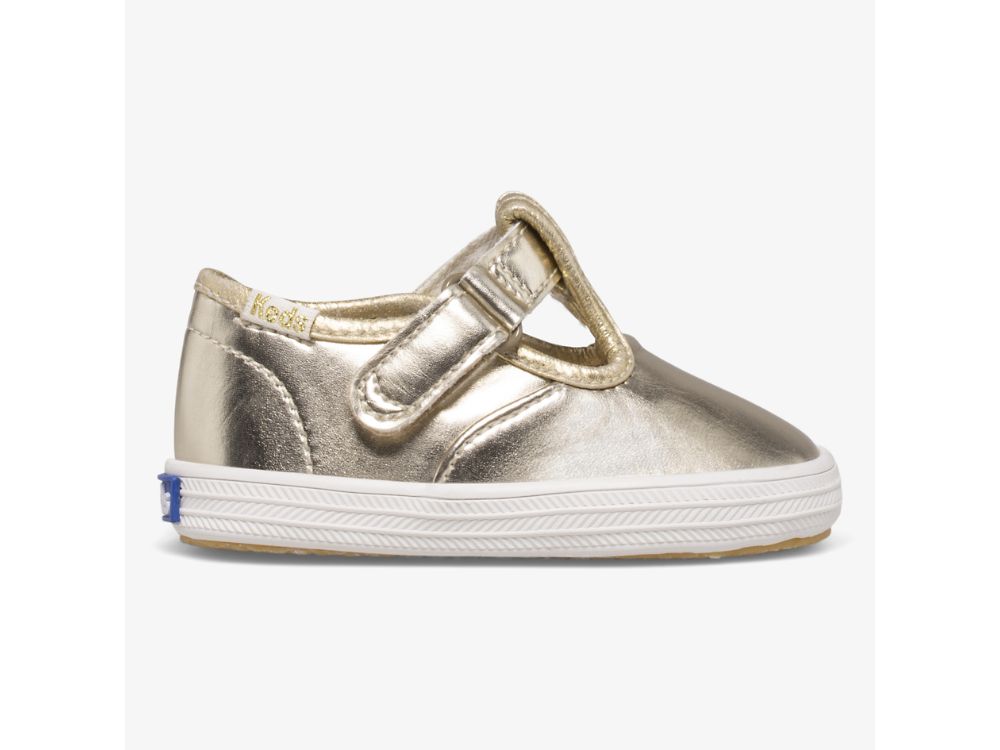 Keds Champion Tå Cap T-Reima SlipOnSneakers Jente Gull | NO-00982