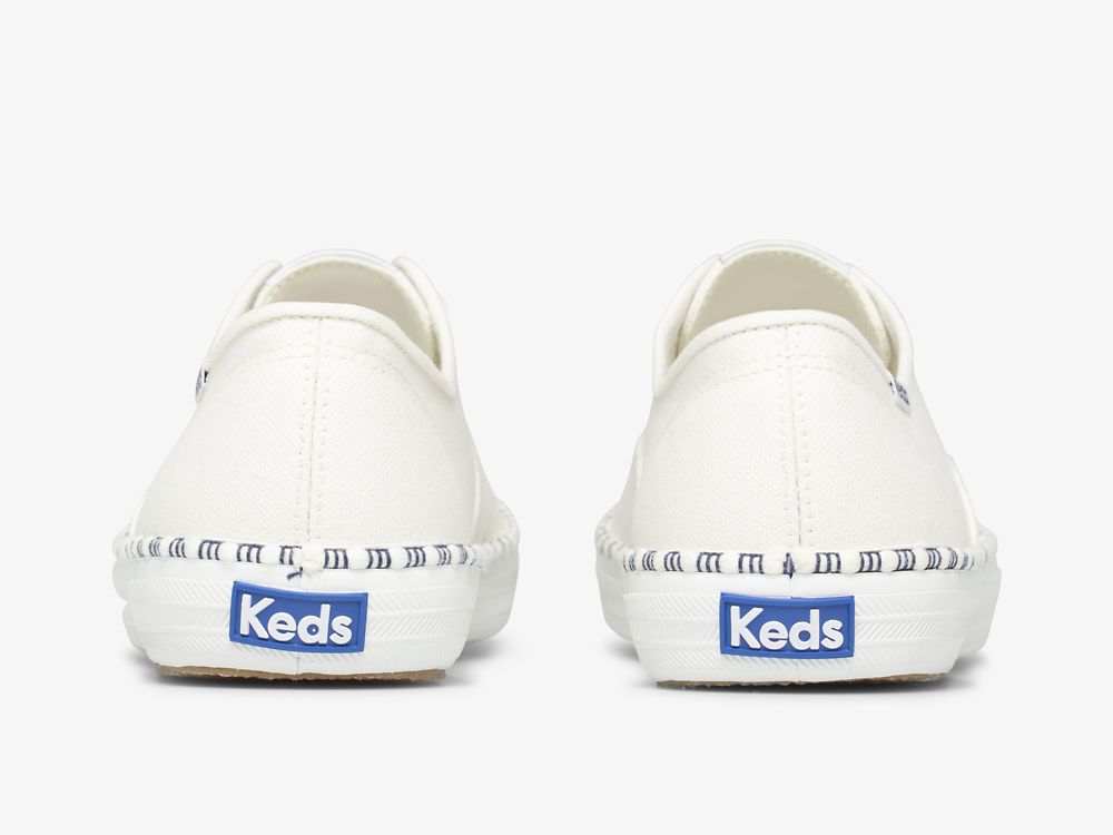 Keds Champion Wave Snøresko Dame Hvite | NO-17655