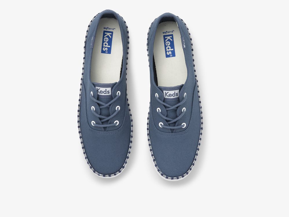 Keds Champion Wave Snøresko Dame Marineblå | NO-29949