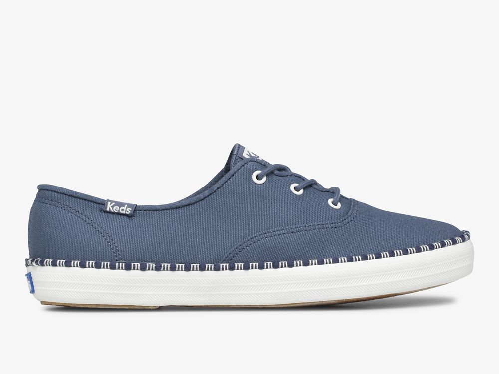 Keds Champion Wave Snøresko Dame Marineblå | NO-29949