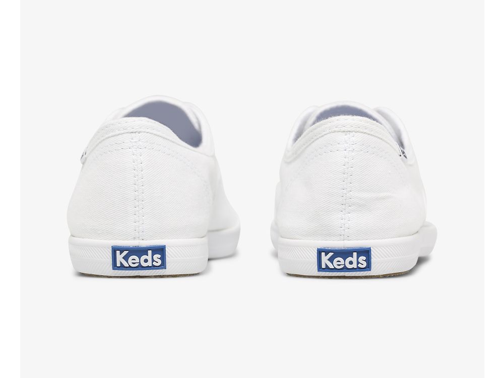 Keds Chillax Basics Feat. Organic Bomull SlipOnSneakers Dame Hvite | NO-25200