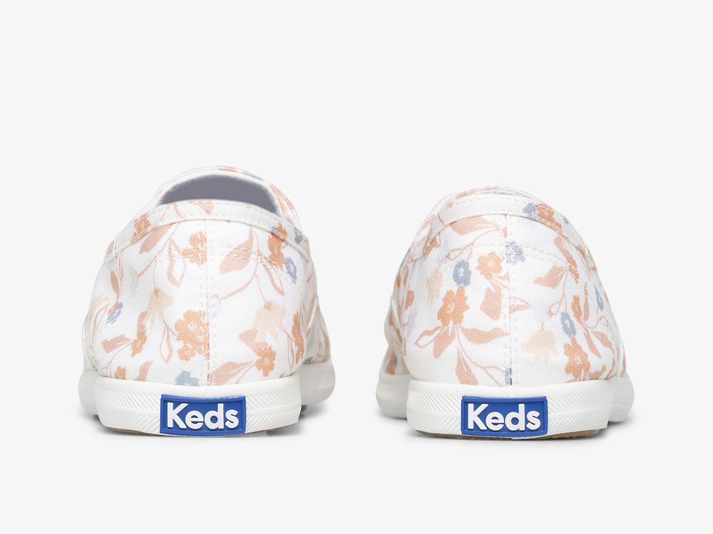 Keds Chillax Femme Floral Twill Snøresko Dame Hvite Multicolor | NO-52618