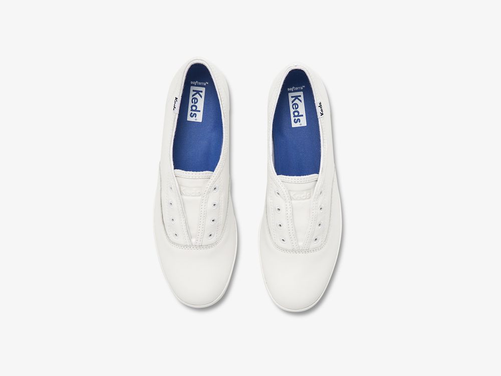 Keds Chillax Lær Lær Sneakers Dame Hvite | NO-62575