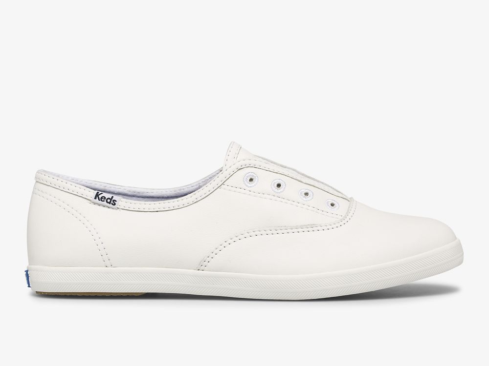 Keds Chillax Lær Lær Sneakers Dame Hvite | NO-62575