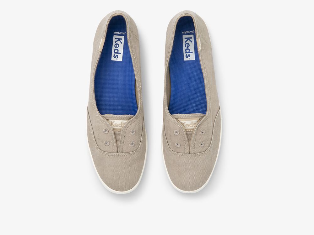 Keds Chillax Mini Twill Washable SlipOnSneakers Dame Brune | NO-70633