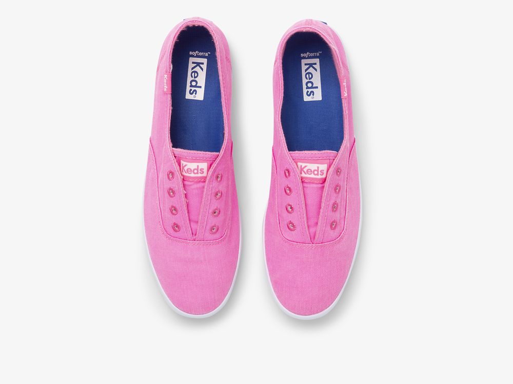 Keds Chillax Neon Twill Washable SlipOnSneakers Dame Rosa | NO-60308