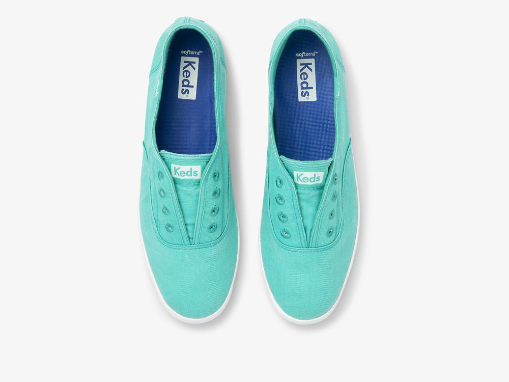 Keds Chillax Neon Twill Washable SlipOnSneakers Dame Turkis | NO-82232