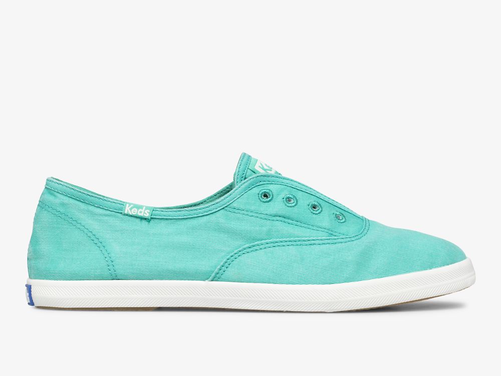 Keds Chillax Neon Twill Washable SlipOnSneakers Dame Turkis | NO-82232