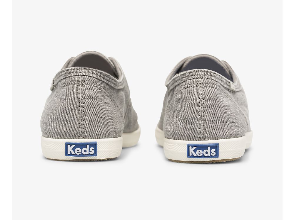 Keds Chillax Washable Feat. Organic Bomull SlipOnSneakers Dame Grå | NO-60670